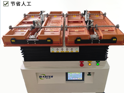 均溫板銅柱粉環整列機|雙頭四槽自動開夾 均溫板